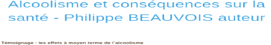 Alcoolisme et conséquences